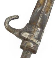 Mannlicher 35M altiszti bajonett, hiányos, viseltes állapotban, h: 47 cm