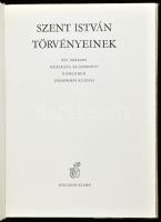 Szent István törvényei. Szent István törvényeinek XII. századi kézirata az Admonti Kódexben. A kísérőtanulmányt Györggy György, a bevezetést, a magyar fordítást és a jegyzeteket Bartoniek Emma készítette. Bp., 1988, Helikon. Hasonmás kiadás. Kiadói műbőr kötésben, nylon védőborítóban.