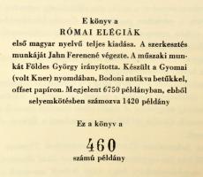 Goethe: Római elégiák. Max Schwimmer rajzaival. Bp.,1958, Magyar Helikon. Kiadói selyemkötés, jó áll...