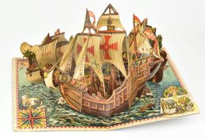 cca 1960 Vojtech Kubasta: Christopher Columbus Genuensis. Santa Maria. Praha, én., Artia. Térbeli mesekönyv. Kiadói félvászon kötésben, a borítón kis kopásnyomokkal. 3 helyen javított, de alapvetően jó állapotban. Kifejezetten gyűjtői darab.