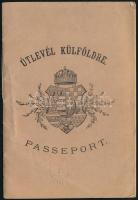 1870 Osztrák-Magyar Monarchia, I. Ferenc József nevében kiállított útlevél Demeter Gyula (1853-1881) kolozsvári mérnök részére, 1 ft. okmánybélyeggel, a borítón a magyar királyság koronás nagycímerével, jó állapotban.