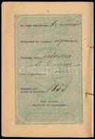 1870 Osztrák-Magyar Monarchia, I. Ferenc József nevében kiállított útlevél Demeter Gyula (1853-1881)...