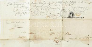 1800 Heidelberg város képével illusztrált nagyméretű céhlevél, német nyelven, papírfelzetes viaszpec...