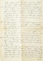 1837 Ipolyság, A Honthi Olvasó Társaság alapszabályai, 1837. dec. 13., hajtott, kissé foltos, kis sé...