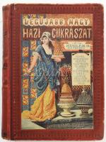 [Kugler Henrik (1830-1905)] Kugler Géza: A legújabb és legteljesebb nagy házi cukrászat czukrászok, vendéglősök és háziasszonyok legpraktikusabb kézikönyve. Különös tekintettel a magántanulásra. Bp., én., Rozsnyai, 459+1+24 (korabeli reklámok) p. Harmadik kiadás. Gazdag szövegközti és egészoldalas fekete-fehér képanyaggal illusztrált. Kiadói illusztrált félvászon-kötés, kopott borítóval, sérült, javított gerinccel, kissé foltos lapokkal, az utolsó két lap, valamint a 130-143. és 368-385. oldalak között kijáró lapokkal, néhány bejelöléssel.