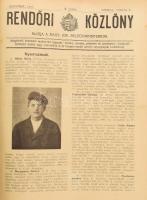 1907 Rendőri közlöny. Kiadja a M. Kir. Belügyministerium. 1907. jan. 1. -dec. 31. 1-208. szám. Telje...