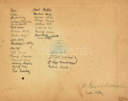 cca 1920 Diskay, tablófotó a hátoldalon nevekkel. 34x25 cm