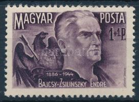 1945 Bajcsy-Zsilinszky Endre lemezhibával / Mi 773 with plate variety