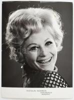 Gombos Katalin (1929-2012) dedikációja az őt ábrázoló fotó hátoldalán