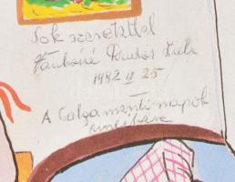 Vankóné Dudás Juli (1919-1984) parasztfestő, népművelő DEDIKÁCIÓJA bakeliten Dádili fecske