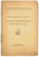 Szabados M. Ramunda O. P. - Vágó Lajos: Savaria-Szombathely bibliográfia. Acta Savariensia 5. Szomathely, 1948., Martineum, 177+1 p. Kiadói papírkötés, foltos borítóval,