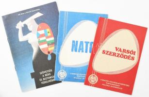 cca 1972-1985 3 db katonai prospektus NATO és Varsói Szerződés témában, magyar kiadások
