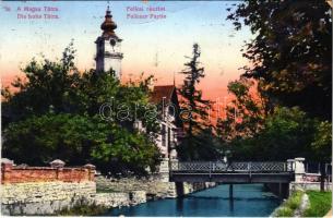 1923 Felka, Velká (Poprád, Tátra, Magas-Tátra, Vysoké Tatry); híd, templom. Paul Bender Zürich / bridge and church (fa)