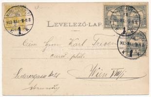 1903 Marosvásárhely, Targu Mures; részlet a várból, vár belseje, gyalogsági laktanya, katonák. Petró...