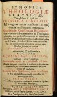 Joanne Bapt. Taberna: Synopsis Theologiae Practicae. I-III. köt. Pars Prima, Pars Secunda, Pars Tertia. Coloniae Agrippina [Köln], 1740, Viduae Christiani Simonis, 32+208; 24+256; 24+270+16 p. Latin nyelven. Korabeli egészbőr-kötés, kopott borítóval, foltos lapokkal.