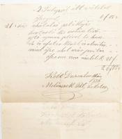 1886 Meláncsek Pál lakatos részletes érdekes számlája
