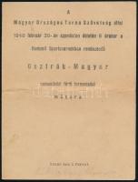 1948 A Magyar Országos Torna Szövetség által rendezett osztrák magyar nemzetközi férfi tornaviadal műsora, 4 p