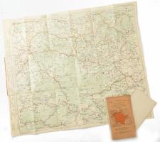 cca 1930 3 db német kiadású autótérkép, Kassa-Debrecen, Erdély-Partium (Nagyvárad, Kolozsvár stb.), Budapest-Arad. Freytag&Berndt kiadása, 1:300.000, 61x72 cm körüli méretben. Kassa-Debrecen szakadt és borító nélkül.