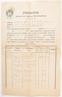 1871 Jogi egyetem absolutorium Hajnik Imre rektor aláírásával