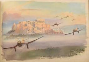 Hans Liska Skizzenbuch. 1942 (Első kiadás.) Kiadói papírkötés, a borító gerince hiányos