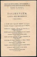 1948 A Magyar Szövegírók, Zeneszerzők, zeneműkiadók Szövetkezete MARS tagjegyzék 23p