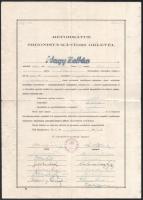 1942 Református Orgonista - kántori oklevél aláírásokkal