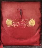 Jakob Waldstein Wien bársony bélésű órás doboz. Kopott 13x14 cm