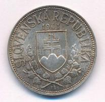 Szlovákia 1941. 20K Ag "Cirill és Metód" T:XF patina Slovakia 1941. 20 Korun Ag "St. ...