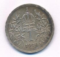 Ausztria 1914. 1K Ag "Ferenc József" T:AU patina
Austria 1914. 1 Corona Ag "Franz Jo...