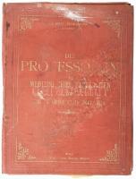 cca 1896 Die Professoren der medicinischen Facultäten von Oesterreich-Ungarn 15 db képes táblát tartalmazó mappa, a lapok alján 1892-1896 dátumozásokkal. Aranyozott egészvászon kötés, foltos Wien, Moritz Péries. 24x34 cm