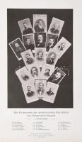cca 1896 Die Professoren der medicinischen Facultäten von Oesterreich-Ungarn 15 db képes táblát tart...