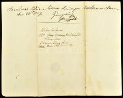 1847 Ofen (Buda), kötelezvény (Obligation), viaszpecséttel