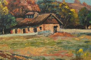 Jelzés nélkül: Tanya. Olaj, vászon. Dekoratív fakeretben. 18,5x27 cm