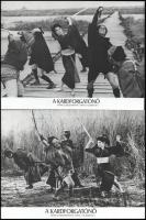 cca 1969 ,,A kardforgatónő" című japán filmdráma, szamurájfilm jelenetei és szereplői, 17 db vi...