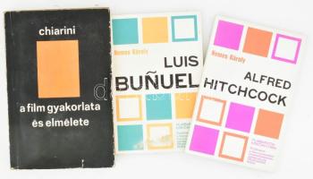 Luigi Chiarini: A film gyakorlata és elmélete + Nemes Károly: Luis Bunuel + Nemes Károly: Alfred Hitchcock. Mind kiadói papírkötés.