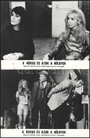 cca 1968 ,,A hekus és azok a hölgyek" című francia filmvígjáték jelenetei és szereplői, 13 db v...