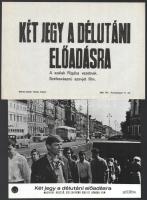 cca 1965 ,,Két jegy a délutáni előadásra" című szovjet film jelenetei és szereplői, 23 db vintage produkciós filmfotó ezüst zselatinos fotópapíron, a használatból eredő (esetleges) kisebb hibákkal, + hozzáadva 1 db szöveges kisplakát, 18x24 cm