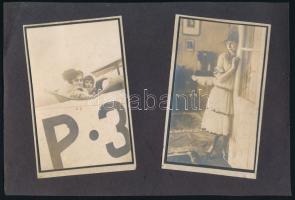 cca 1910-1930 Vegyes fotó tétel hölgyekről,. össz. 6 db, klf. méretekben