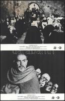 cca 1986 ,,A rózsa neve" című olasz - francia film jelenetei és szereplői, 8 db vintage produkciós filmfotó ezüst zselatinos fotópapíron, a használatból eredő (esetleges) kisebb hibákkal, 18x24 cm