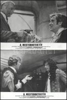 cca 1972 ,,A mesterdetektív" című angol film jelenetei és szereplői (Laurence Oliver és Michael...