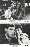 cca 1967 ,,Rövid találkozások" című szovjet filmdráma jelenetei és szereplői, 5 db vintage prod...