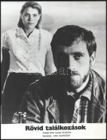 cca 1967 ,,Rövid találkozások" című szovjet filmdráma jelenetei és szereplői, 5 db vintage prod...