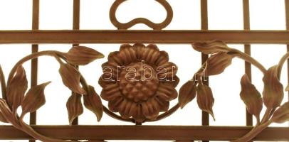 Jungfer Gyula (1841-1908) műlakatos, díszműkovács, vasárugyáros: 2 db szecessziós rács, kovácsoltvas...