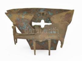 Bors István (1938-2003): Pieta. Bronz, jelzés nélkül, kopásnyomokkal, m: 8 cm, h: 14,5 cm. Irodalom:...