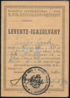 1942 Levente igazolvány