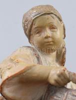 VDKB Becny kerámia figura. kézzel festett, jelzett, hibátlan 23 cm / Czech folk ceramic figure