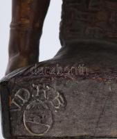 VDKB Becny kerámia figura. kézzel festett, jelzett, hibátlan 23 cm / Czech folk ceramic figure