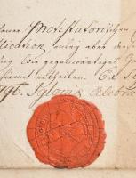 1796 Igló város által kiadott hivatalos okirat német nyelven, sérült / Warrant issued by Iglau SK in...