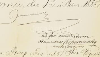 1883 Érseki okirat Simor János aláírásával,