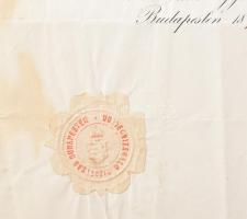 1875 Ügyvédi vizsga, 1 ft. Daruváry Alajos (1826-1912) jogász, egy időben a királyi Kúria másodelnök...